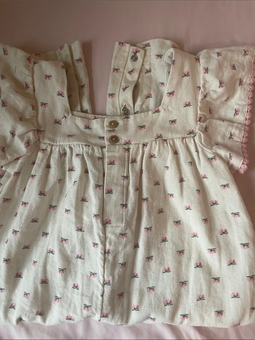 GAP Cream flowers romper